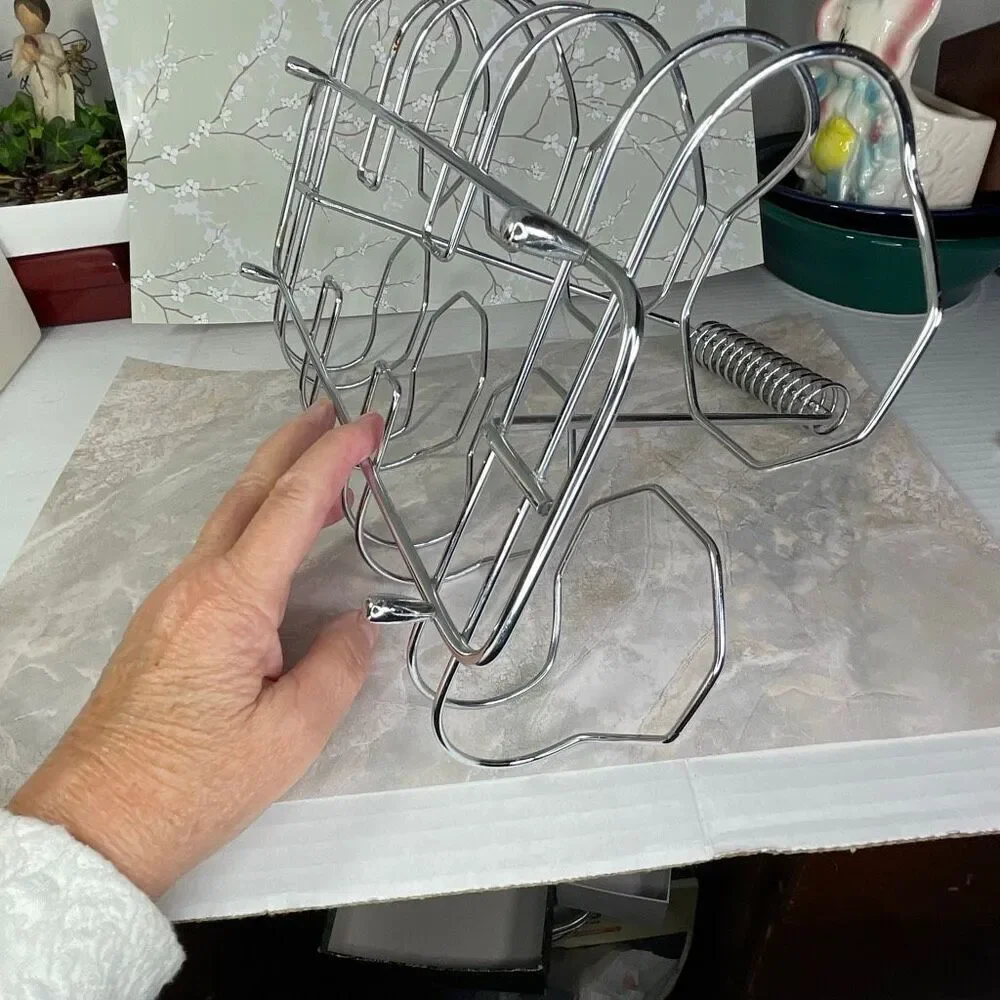 Vintage mid-Century modern chrome bar caddy .